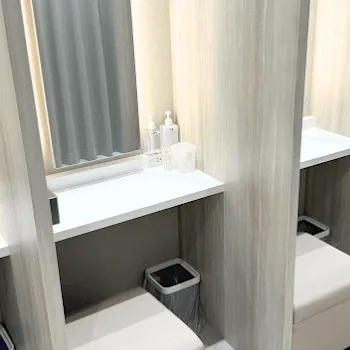 クリニーク大阪心斎橋のデンシティを受けた後のパウダールーム