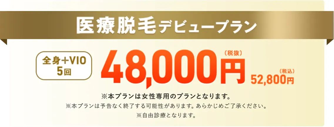 大阪でジェントルマックスプロを導入している医療脱毛クリニック　料金