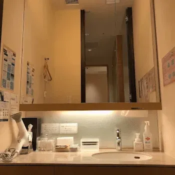 聖心美容クリニック 札幌院のデンシティを受けた後のパウダールーム