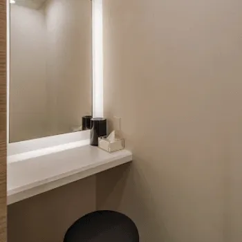 札幌中央クリニックの刺青除去を受けた後のパウダールーム