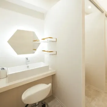 スノークリニック仙台のデンシティを受けた後のパウダールーム