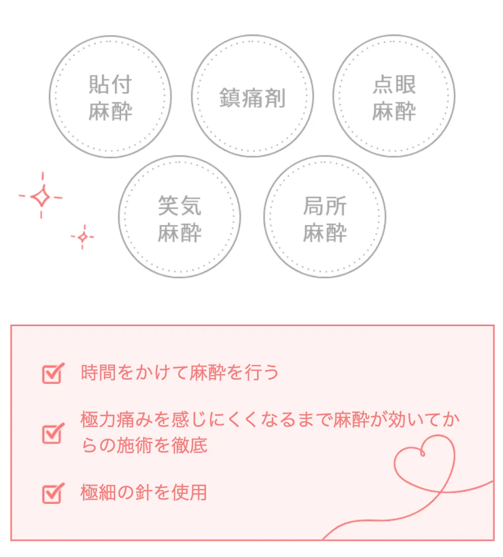 TCBの麻酔を利用した痛みの感じにくい施術