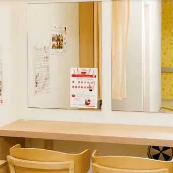 渋谷美容外科クリニック 東京3院のケミカルピーリングを受けた後のパウダールーム