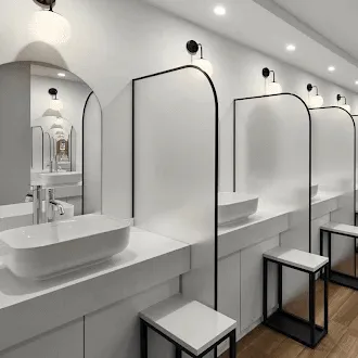 あおばクリニック 東京11院のデンシティを受けた後のパウダールーム