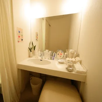 ジュエルクリニック 東京1院のジェントルマックスプロの都度払いによる施術を受けた後のパウダールーム