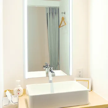 ルシアクリニック 東京3院のジェントルマックスプロ都度払いによる施術を受けた後のパウダールーム