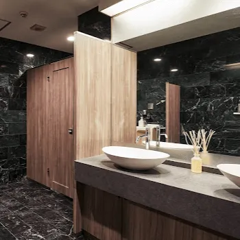 オーロラクリニックのピコスポットを受けた後のパウダールーム