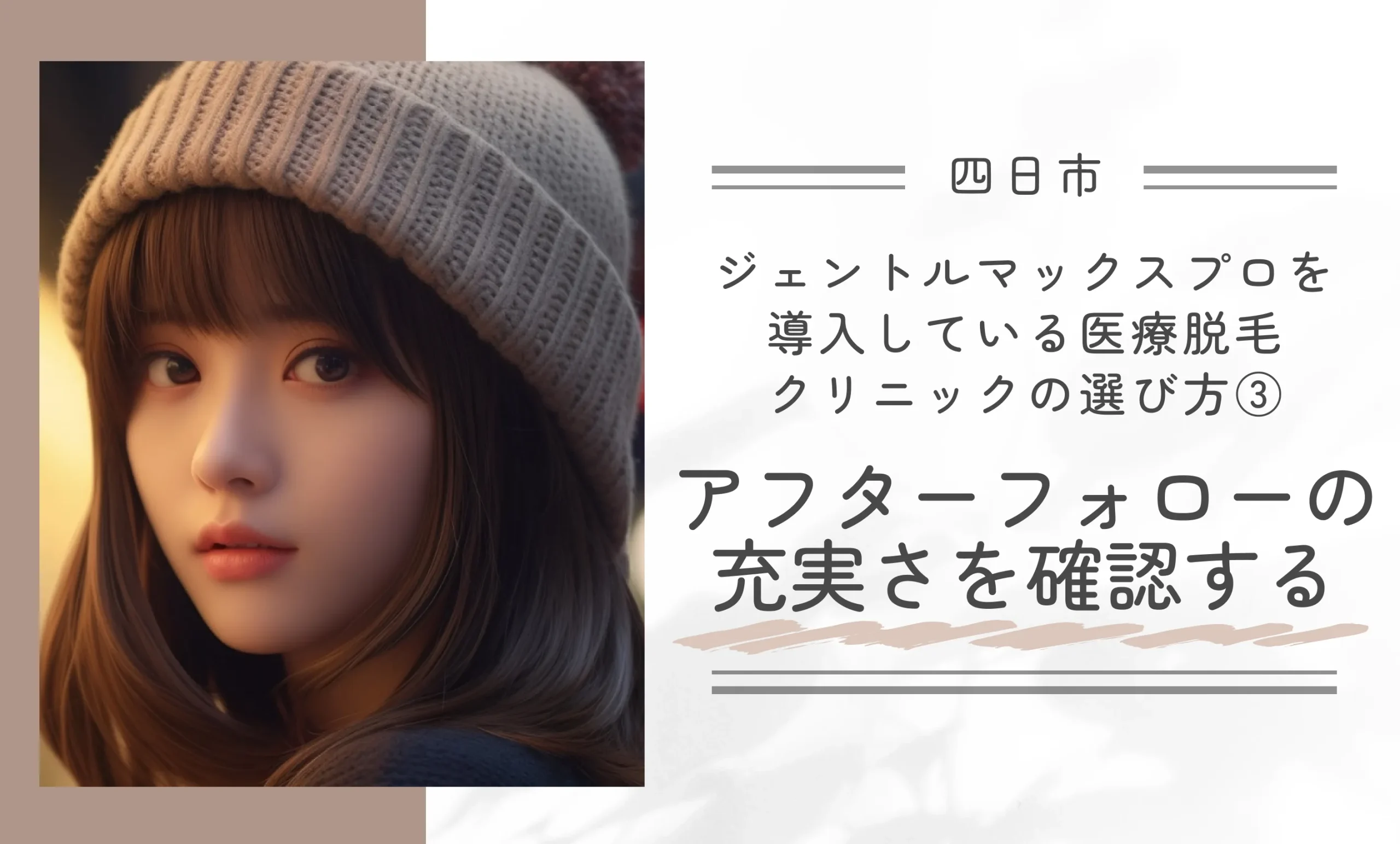 四日市でジェントルマックスプロを導入している医療脱毛クリニックの選び方③アフターフォローの充実さを確認する