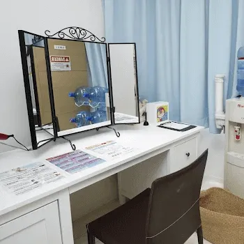 渋谷美容外科クリニック 横浜院のケミカルピーリングを受けた後のパウダールーム