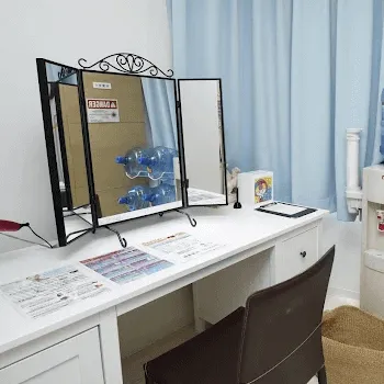 渋谷美容外科クリニック 横浜院のデンシティを受けた後のパウダールーム