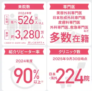 湘南美容クリニックの実績