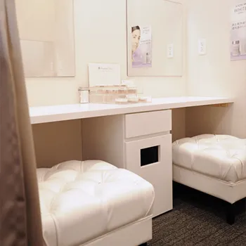 神戸ゆりクリニックの白玉点滴・注射を受けた後のパウダールーム