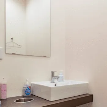 BAOクリニック 全国3院のリズネを受けた後のパウダールーム