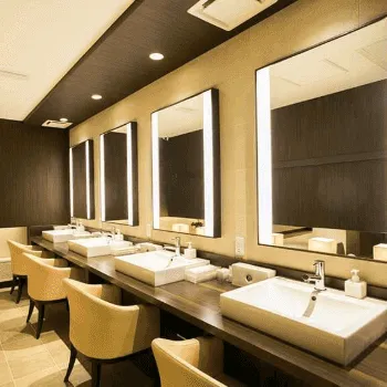 恵聖会クリニック 大阪3院のリズネを受けた後のパウダールーム