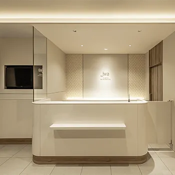 自由が丘ウェルエイジングビューティークリニック 全国1院のプロファイロを受ける前の受付