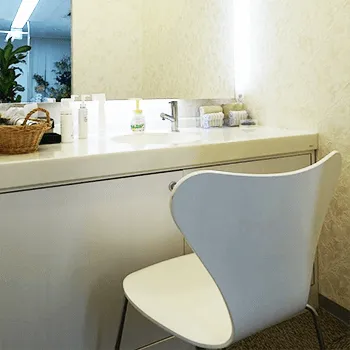 城本クリニック 全国23院の白玉点滴・注射を受けた後のパウダールーム