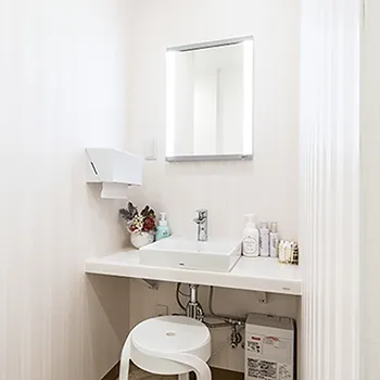 濱田皮膚科クリニックのピコスポットを受けた後のパウダールーム