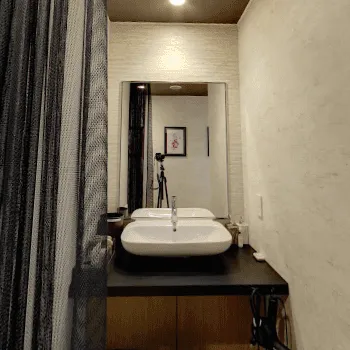 福岡TAクリニックのケミカルピーリングを受けた後のパウダールーム