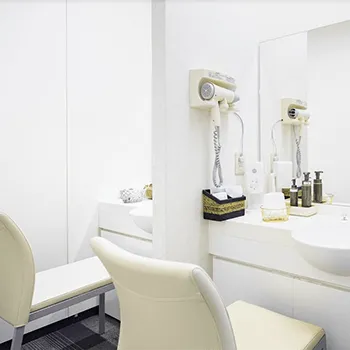 あやべクリニック 福岡院の脂肪冷却を受けた後のパウダールーム