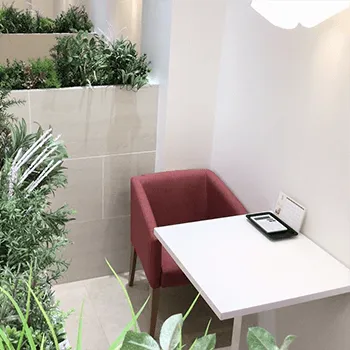 ブランクリニック 福岡1院の脂肪冷却を受ける前の待合室