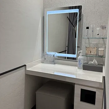 モデナクリニックの脂肪冷却を受けた後のパウダールーム