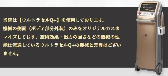 福岡で医療ハイフが安いおすすめ人気クリニック 湘南美容クリニックのLP画像 使用機器
