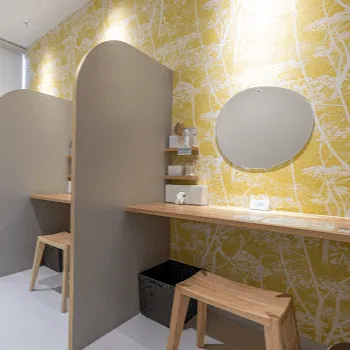 エルムクリニック 福岡院のフォトフェイシャルを受けた後のパウダールーム