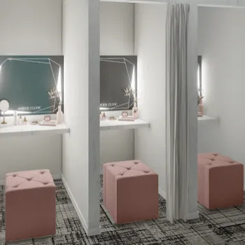 シェリークリニック福岡院のピコスポットを受けた後のパウダールーム