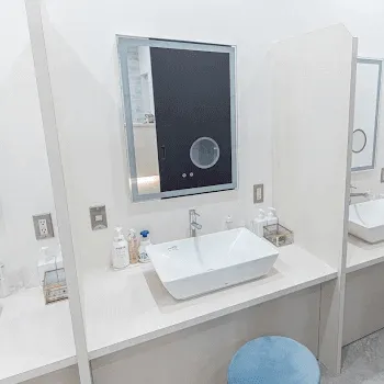 デイリースキンクリニック 福岡院のサブシジョンを受けた後のパウダールーム