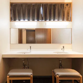 たなかクリニックの医療脱毛を受けた後のパウダールーム