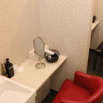 クリニックビザリア 銀座院のピコトーニングを受けた後のパウダールーム