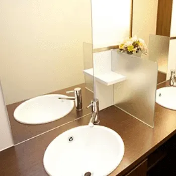 共立美容外科 銀座院のピコトーニングを受けた後のパウダールーム