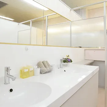 師井美樹クリニックのプルリアルデンシファイを受けた後のパウダールーム