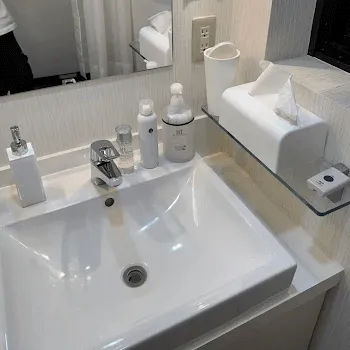 共立美容外科 池袋院のピコトーニングを受けた後のパウダールーム