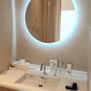 eスキンクリニック金沢の白玉点滴・注射を受けた後のパウダールーム