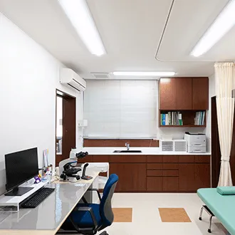 しまだ皮ふ科クリニックのケミカルピーリングを受ける前の診察室