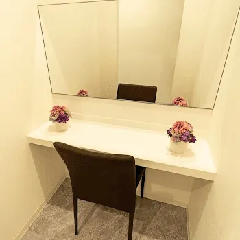 TCB東京中央美容外科 金沢院のケミカルピーリングを受けた後のパウダールーム