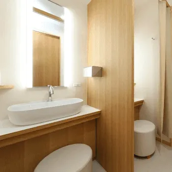 クリニックそらのサブシジョンを受けた後のパウダールーム