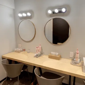 なつこクリニックのサブシジョンを受けた後のパウダールーム