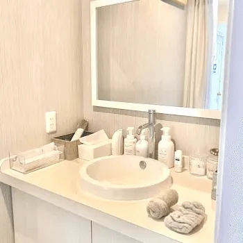 六甲道あさみお肌のクリニックのリズネを受けた後のパウダールーム