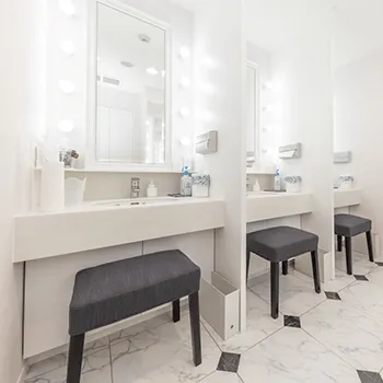 大美会クリニック 神戸院のプルリアルデンシファイを受けた後のパウダールーム