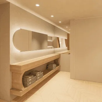 ボーテスキンクリニックのサブシジョンを受けた後のパウダールーム