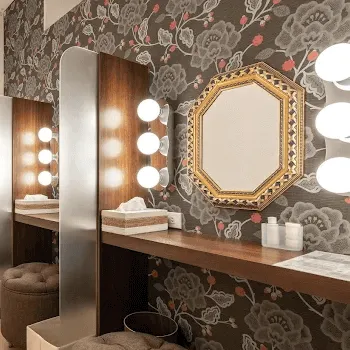 美容皮膚科エルムクリニック 京都院のケミカルピーリングを受けた後のパウダールーム