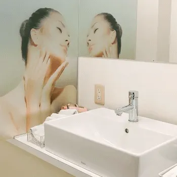 共立美容外科 京都院のケミカルピーリングを受けた後のパウダールーム