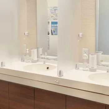 烏丸御池ビューティークリニックのフォトフェイシャルを受けた後のパウダールーム