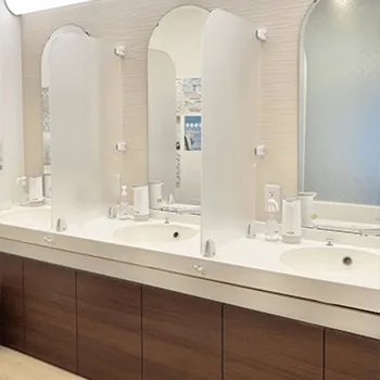 烏丸御池ビューティークリニックのプルリアルデンシファイを受けた後のパウダールーム