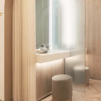 大西美容皮フ科クリニック 京都2院のサブシジョンを受けた後のパウダールーム