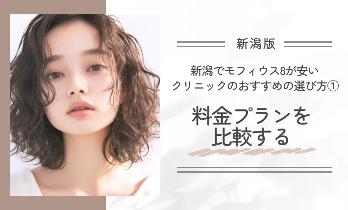 新潟でモフィウス8が安いクリニックのおすすめの選び方①料金プランを比較する