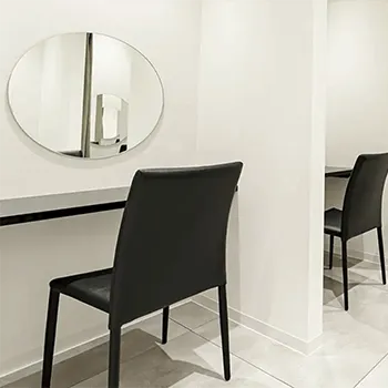 BSクリニック 名古屋栄院の脂肪冷却を受けた後のパウダールーム