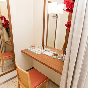 金山美容クリニックのリズネを受けた後のパウダールーム